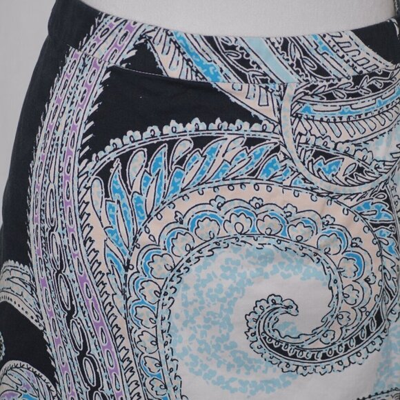 BOHO Cotton Pencil Skirt Stretch New York & Company Size 0 Midi Office EUC - Picture 2 of 6